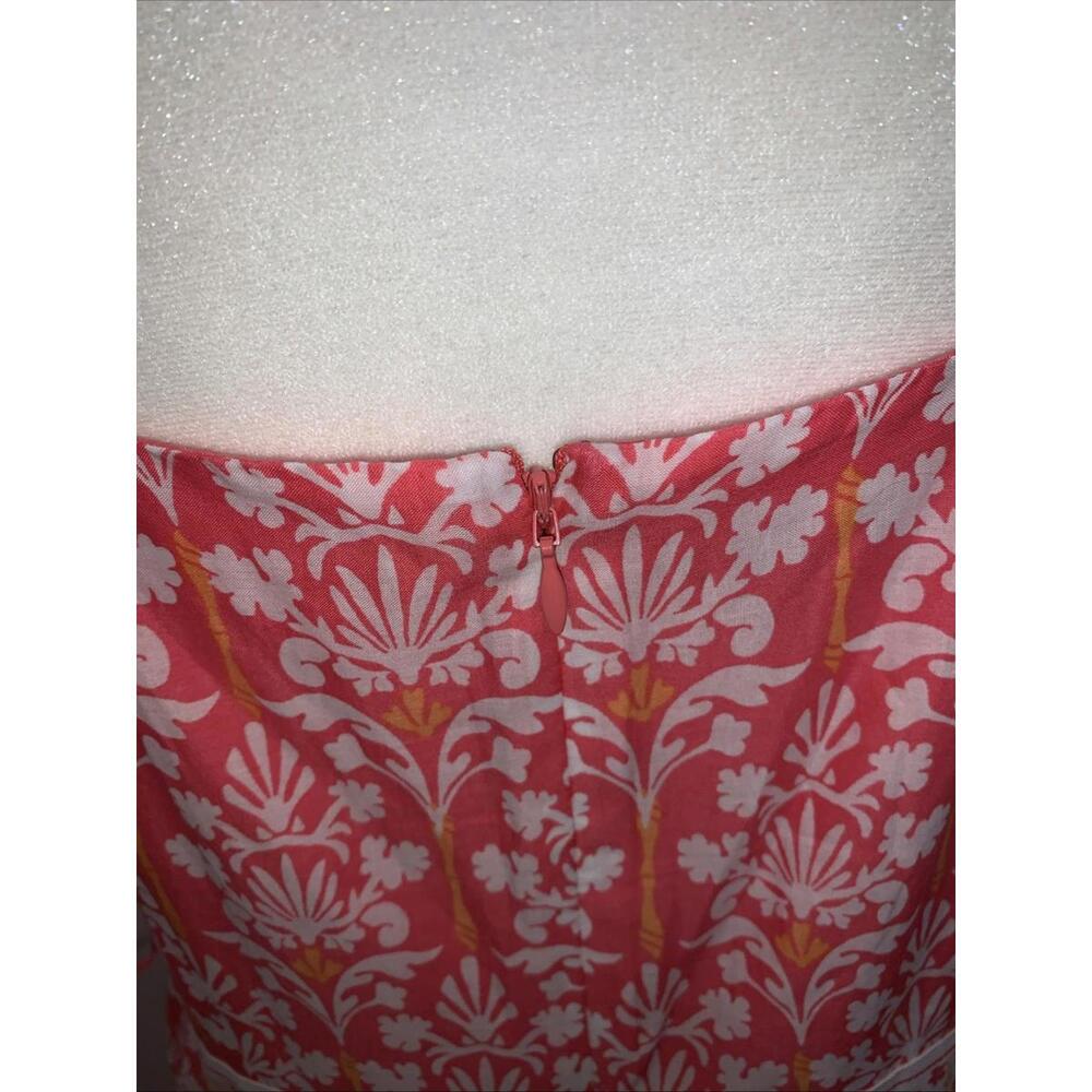 Talbots Coral Pink Voile Sleeveless Flare Maxi Dress Pockets Sundress Cotton 10P - Picture 9 of 15